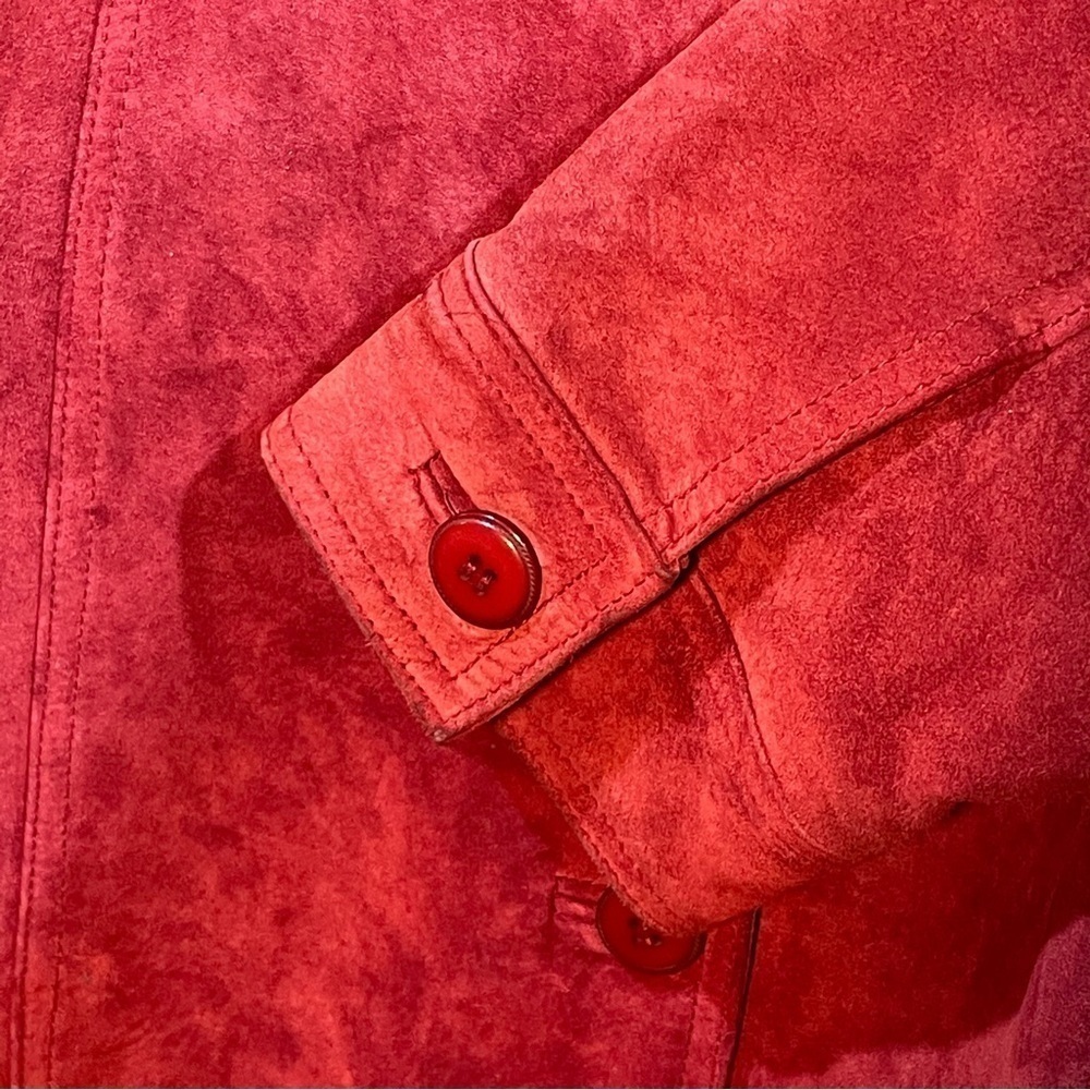 Atelier by B. Thomas Red Suede XL Barn Jacket Shacket gorpcore granola girl - Picture 4 of 14
